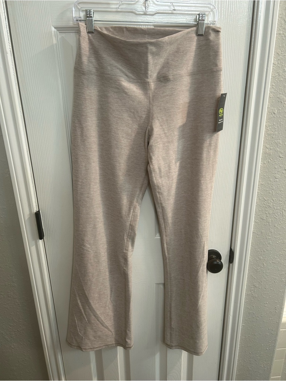 Athletic Works beige heather Women's driworks Flare Pants size large nwt